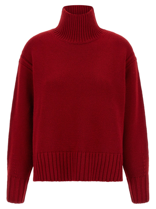 Cozy Turtleneck Sweaters And Cardigans Red