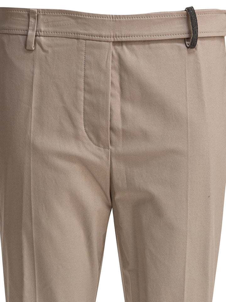 Brunello Cucinelli Boyfit Trousers - Beige | 45eb367c1071d8e5d0b9f0de9b5a4f3b090a5fed