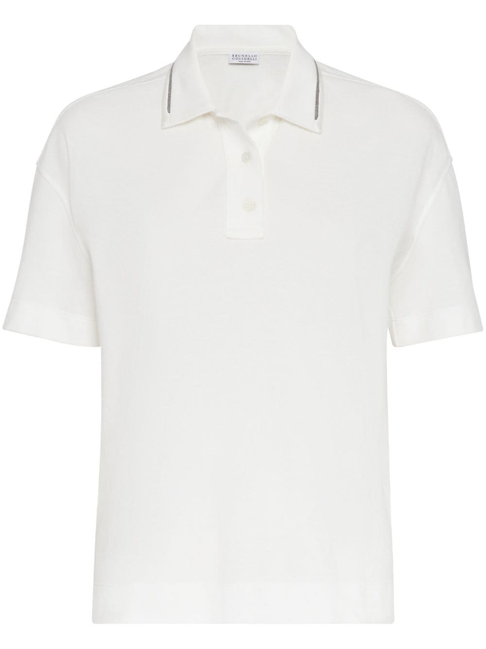 Brunello Cucinelli Piquet Polo Shirt With Monili Polo shirts - White | 6ff8b28fe0ac989a4013840ba13180c6a0e64074