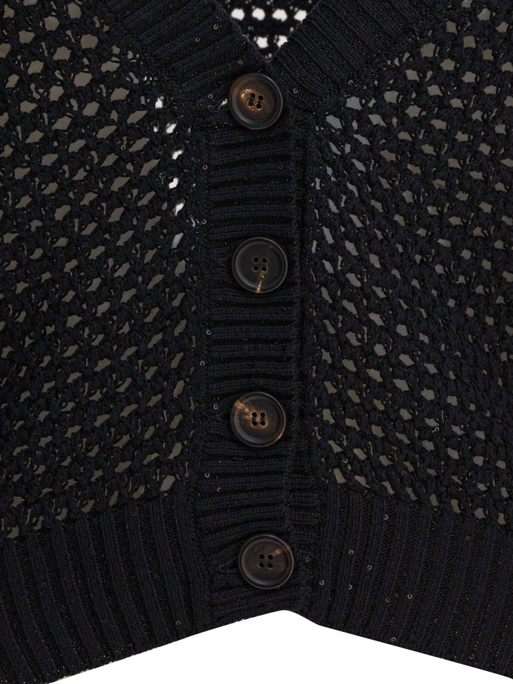 Brunello Cucinelli Cotton Cardigan Knitwear - Black | ef4bae96b9758020c4030fa2ac669b9c906f2a1f