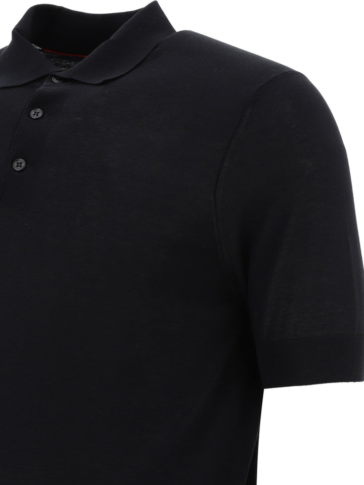 Brunello Cucinelli Cotton And Silk Polo Shirt Polo shirts - Black | f60fcb0f4f5c70d4fcf9cab9bdff7c21efd6ba11