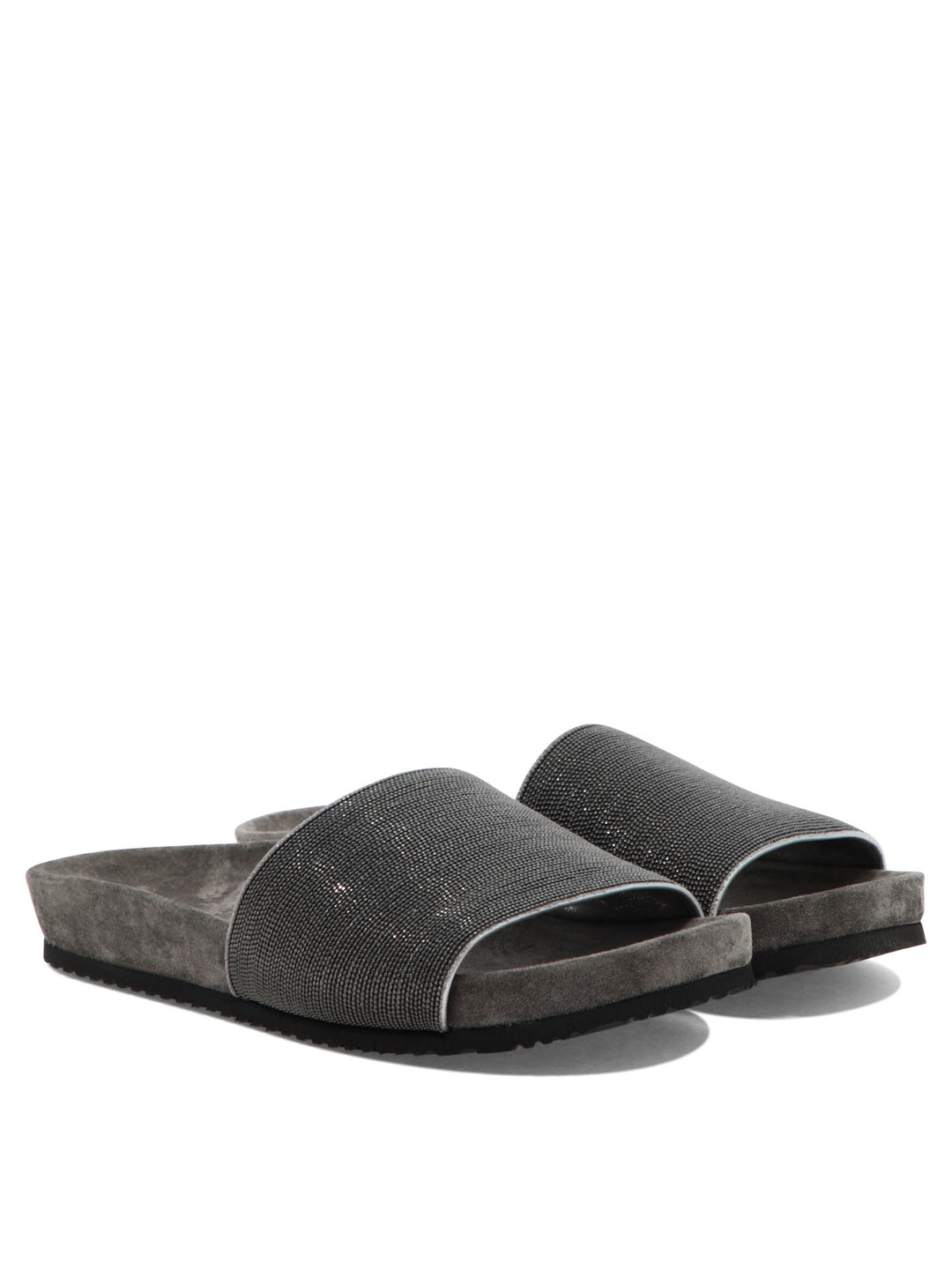 Brunello Cucinelli Precious Sandals - Grey | 79cc66b19c8d52e1655d37546e72d9dae7c788c3