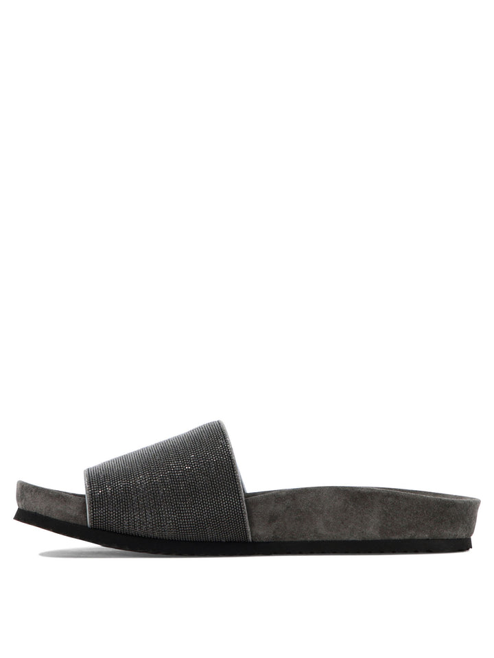 Brunello Cucinelli Precious Sandals - Grey | 4863811310628e9e1d5c5ff918f88462b77c73bb
