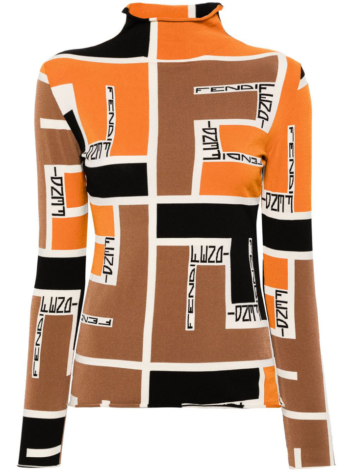 Fendi  Knitwear - Orange | 98b45fd1a777ae7ff9831a3a04583bb8086bd284