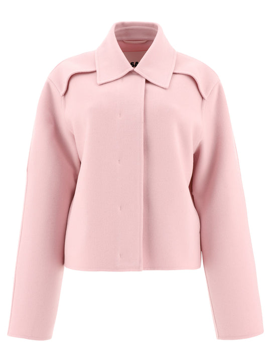 Viscose Overshirt Jacket Jackets And Coats Pink