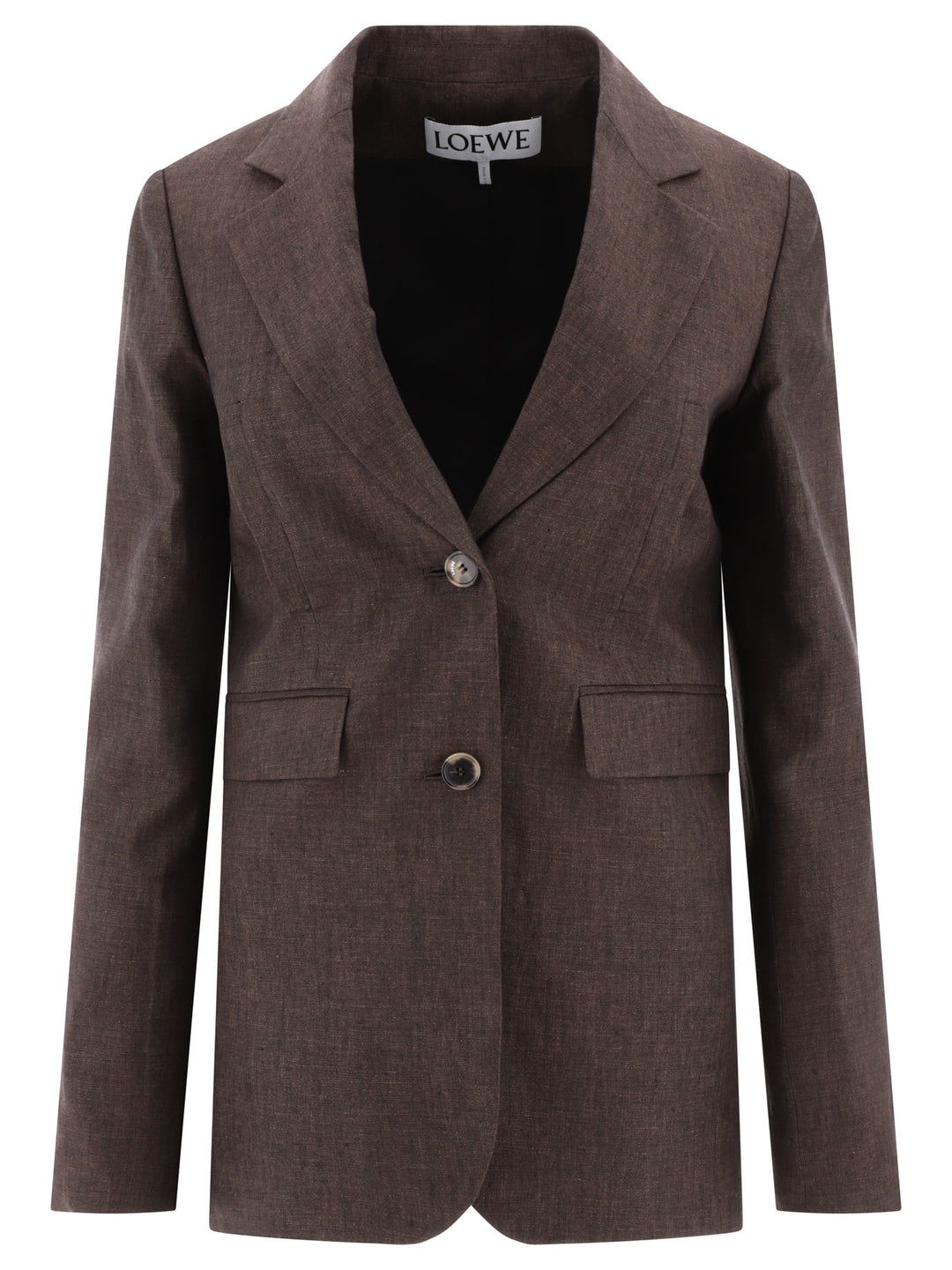 Loewe Linen Blazer Jackets and Coats - Brown | 5e53977d962d9a6dfa63c3409e01ba564d857e82
