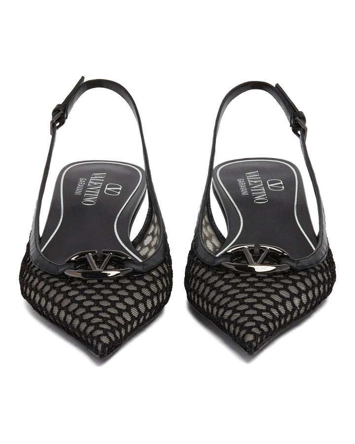 Valentino Garavani Pointed Slingback Ballet Flats 20 Mm Heeled shoes - Black | 5176f2b9cc3b6edfadf1c25f2d322d4a3cb55ac0