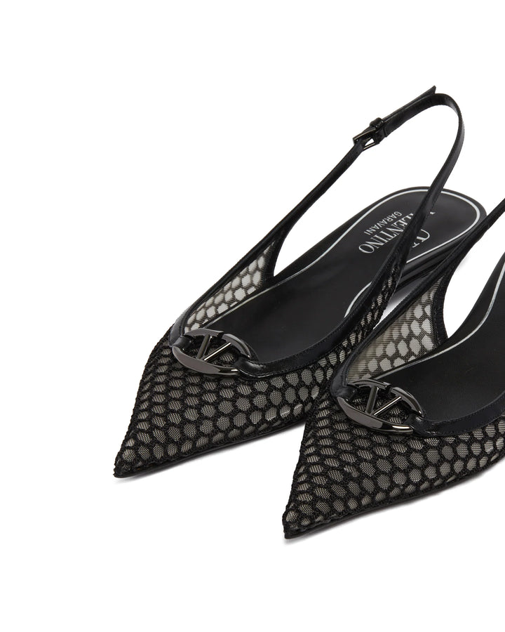 Valentino Garavani Pointed Slingback Ballet Flats 20 Mm Heeled shoes - Black | 74fcb5b195dc3e4f8fbf2c7498d4dd5fce46259f