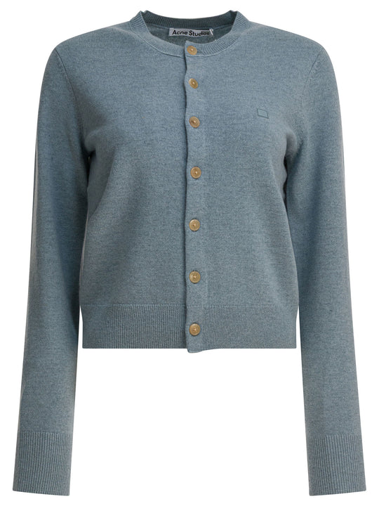 Wool Cardigan Knitwear Light Blue