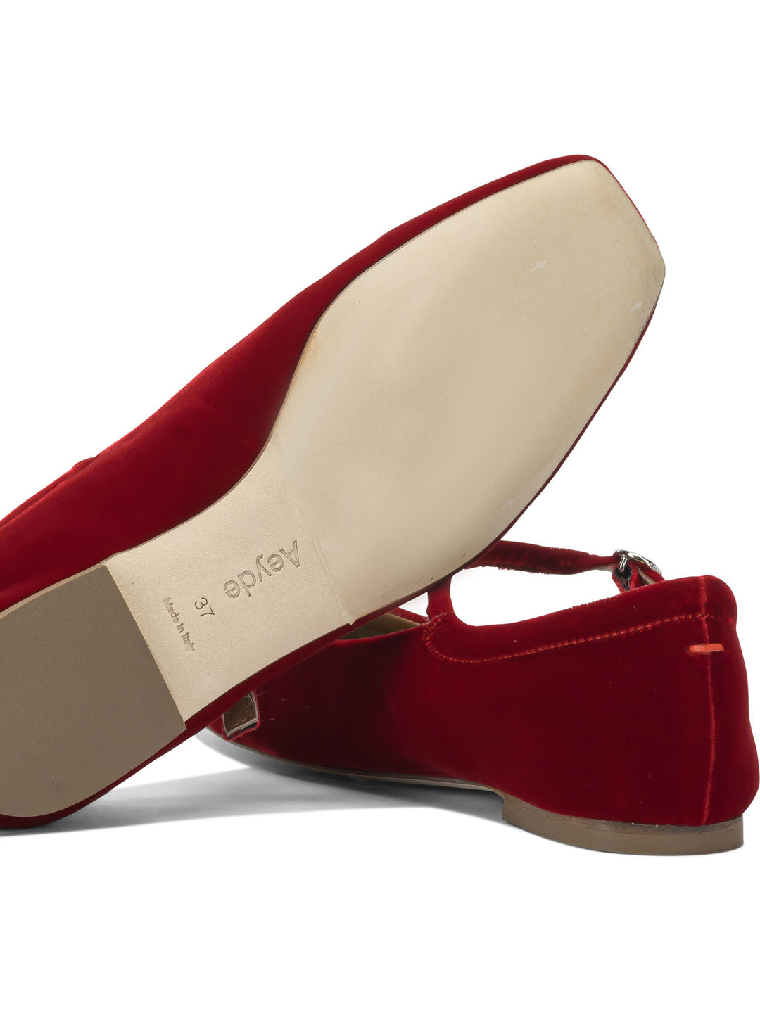 Aeyde Uma Ballerinas - Red | b517de155f4d88fc7b0fea174f536ad74f3a59cb