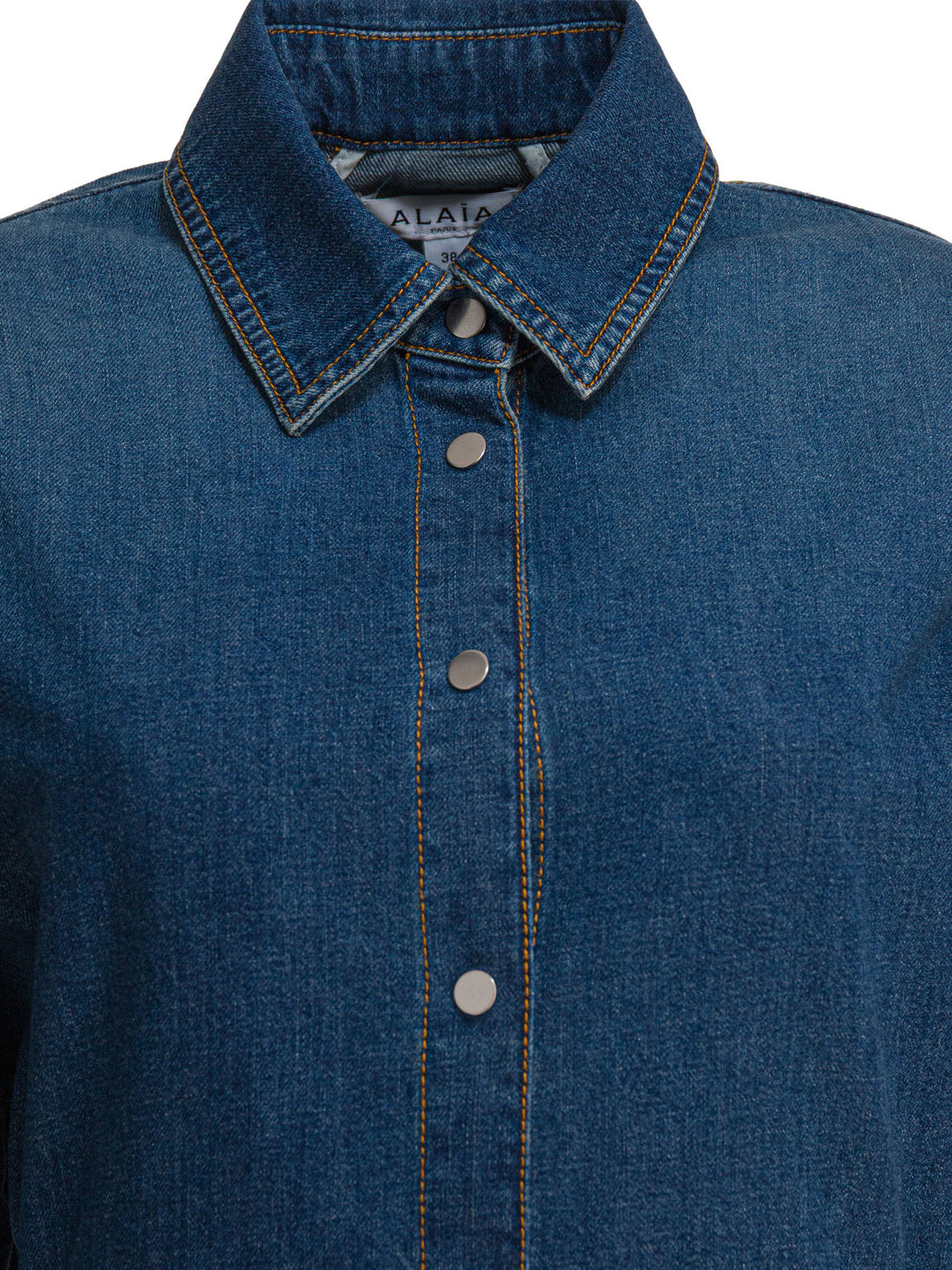 AlaïA Denim Shirt Shirts - Blue | 57ae580dc9abb4c2b6fdf6f7d06b603f683e0f60