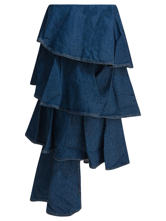 Spiral Skirt Skirts Blue