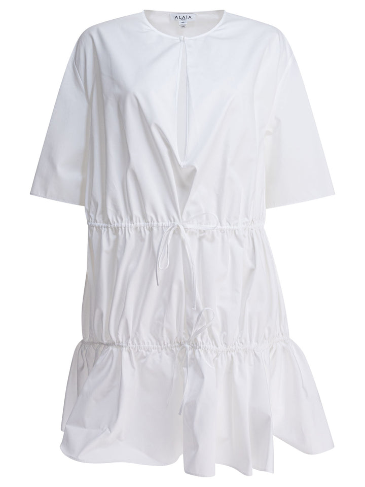 AlaïA Cotton Poplin Dress Dresses - White | 56b90ad3487a4314d2bbbd9205ab9a1c290dad72