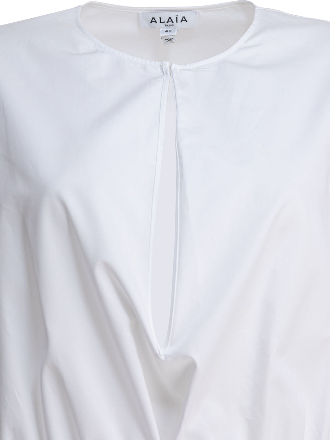 AlaïA Cotton Poplin Dress Dresses - White | 813d98d80ba5c2694a174f04c76432e997a6102b