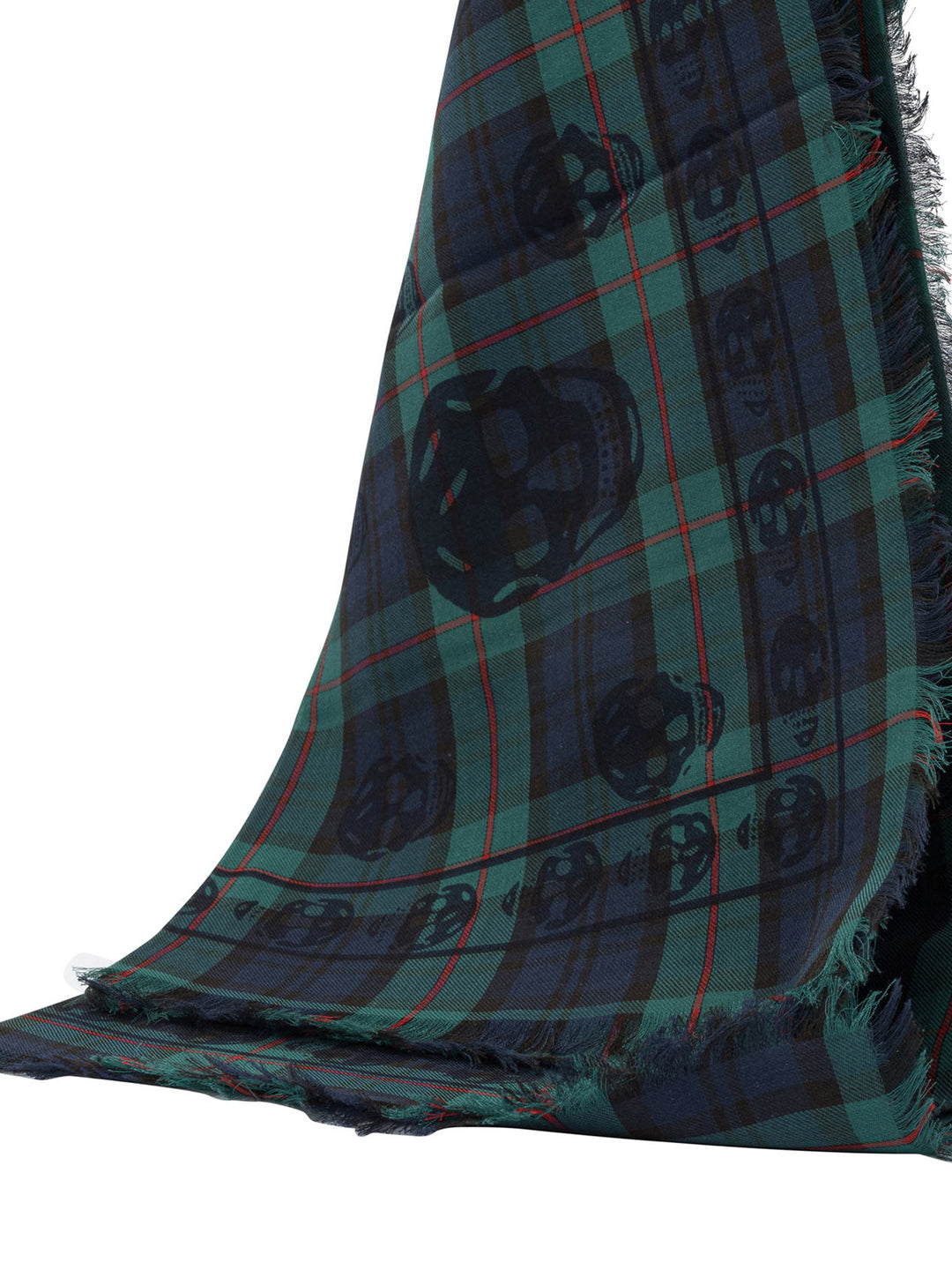 Alexander Mcqueen Scarf Tartan Skull 104x120 Sciarpe & Foulard - Blue | 5fead469dfbcdc9cb9b55d928bf5ff505607ec68