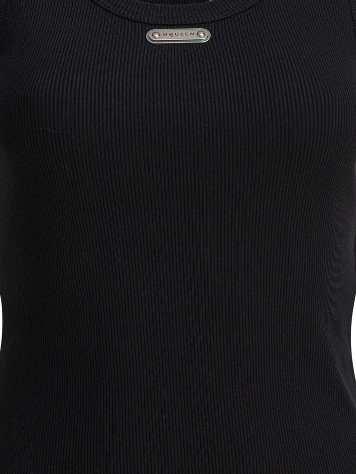 Alexander Mcqueen Cut & Sew Top Tops - Black | 0aee8b011489ccad9bdd4d4adce7d45aab00e036