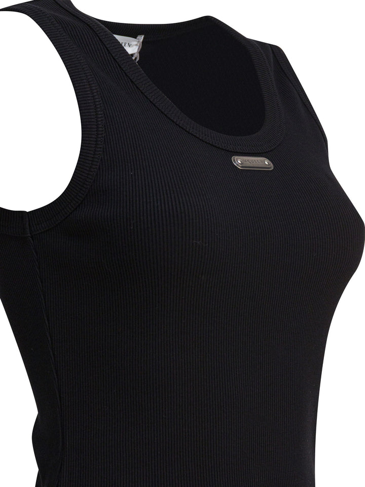 Alexander Mcqueen Cut & Sew Top Tops - Black | e1120dccc0eb1b0e987e7bd4608327405f53822d