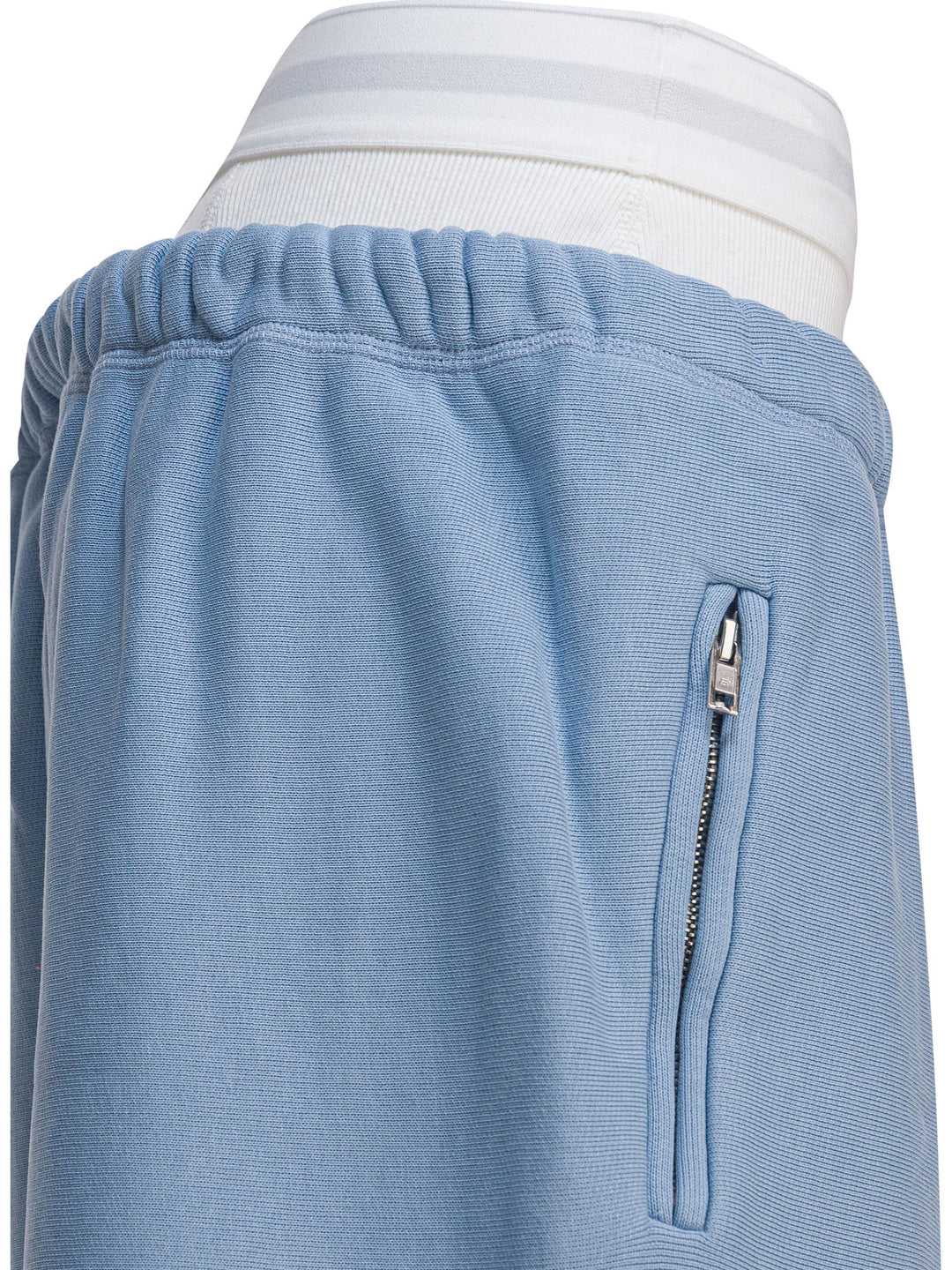 Alexander Wang Wide Leg Sweatpant W/ Logo Elastic Exposed Brief Trousers - Blue | bc9b8febc9fc90f2d6fc8e769230aa1fc28013d6