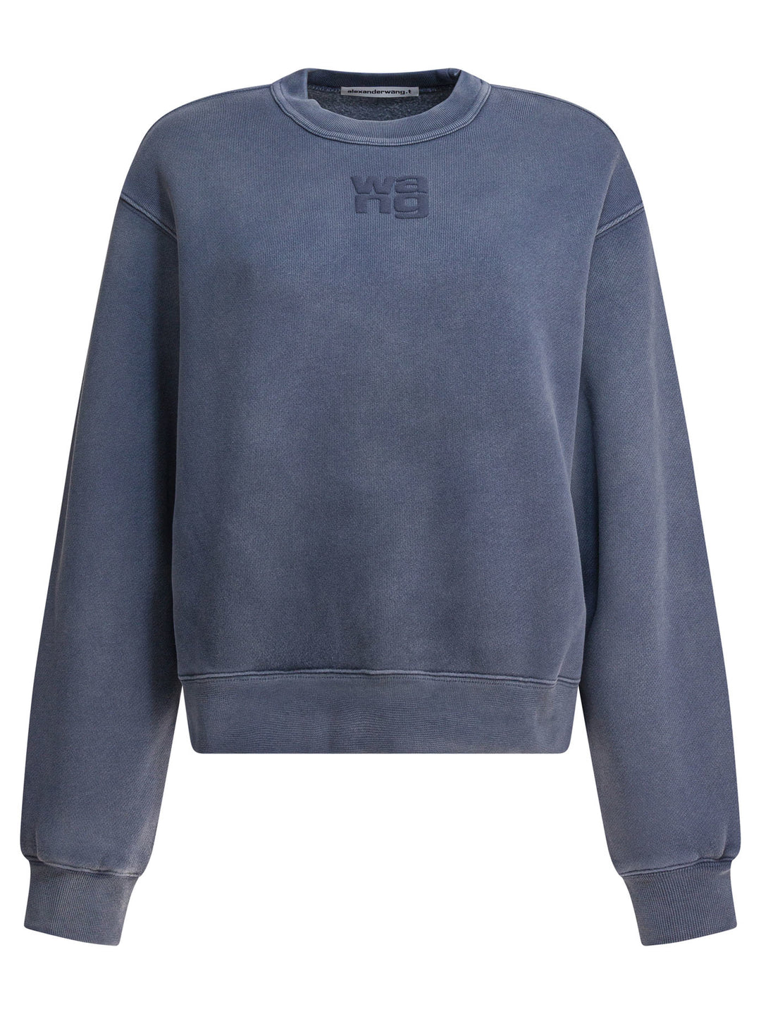 Alexander Wang Cotton Sweatshirt With Logo Sweatshirts - Blue | ad327dbd8d387045574ce3e4022aa4b72ecf1c26