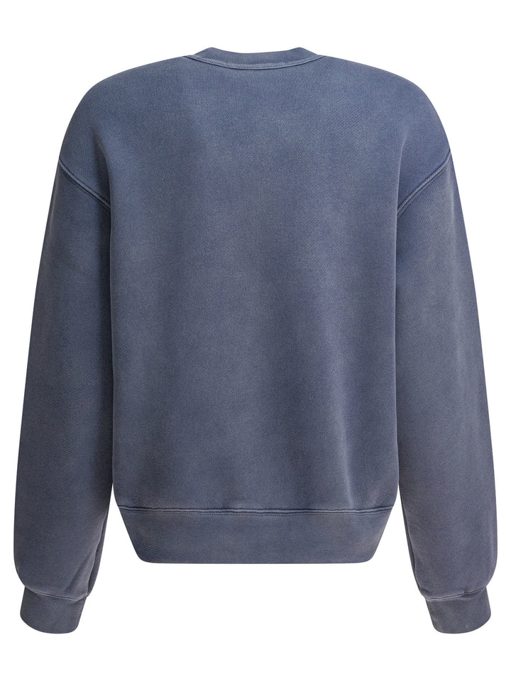 Alexander Wang Cotton Sweatshirt With Logo Sweatshirts - Blue | 7f392a2ea43576b470dceac6552c611b73bd6d47