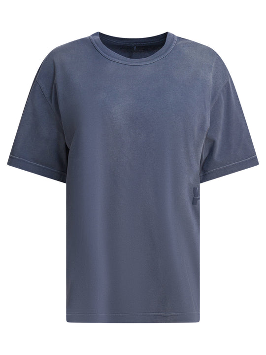 Essential Jsy Ss Tee W/ Puff Logo & Bound Neck T-Shirts Blue