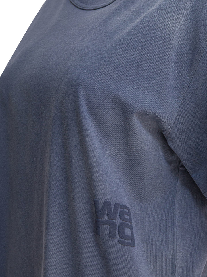 Alexander Wang Essential Jsy Ss Tee W/ Puff Logo & Bound Neck T-shirts - Blue | f0caa6049f80ffa286eef1d239f91e86573b0218