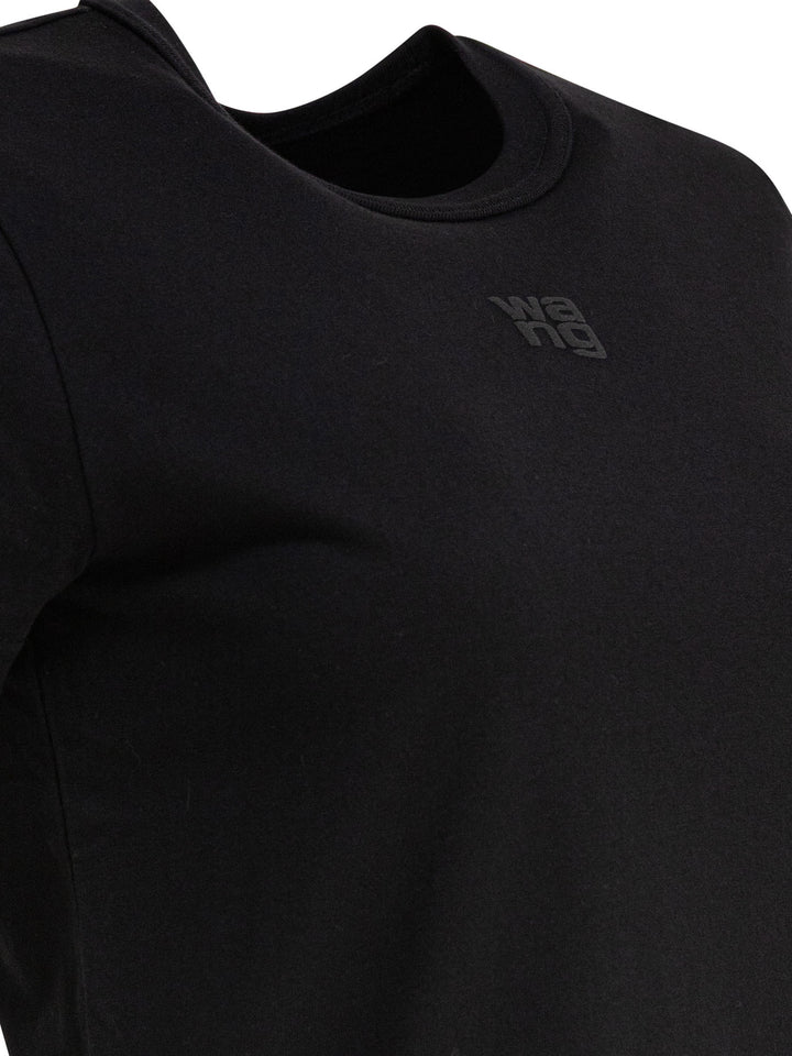 Alexander Wang Essential Jsy Shrunken Tee W/Puff Logo T-shirts - Black | 9d84949f71164f7c90944ad0a5bfd12a2d15c290