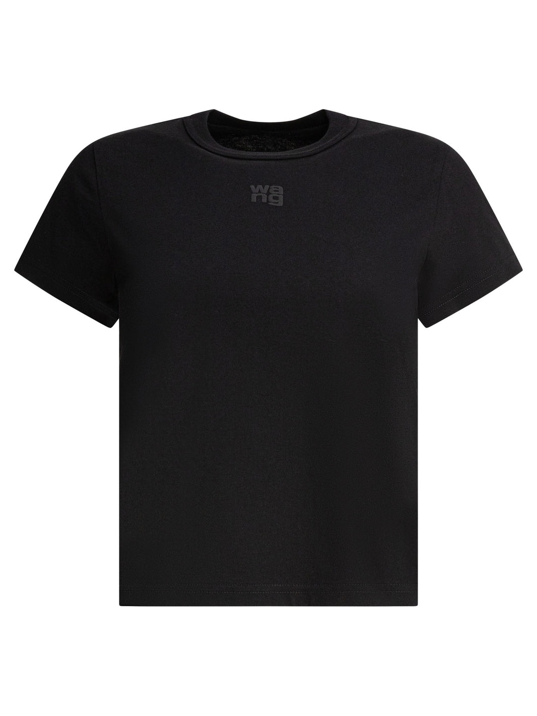 Alexander Wang Essential Jsy Shrunken Tee W/Puff Logo T-shirts - Black | 69685823d7491af554538ce55b96a5bdbe8aab31