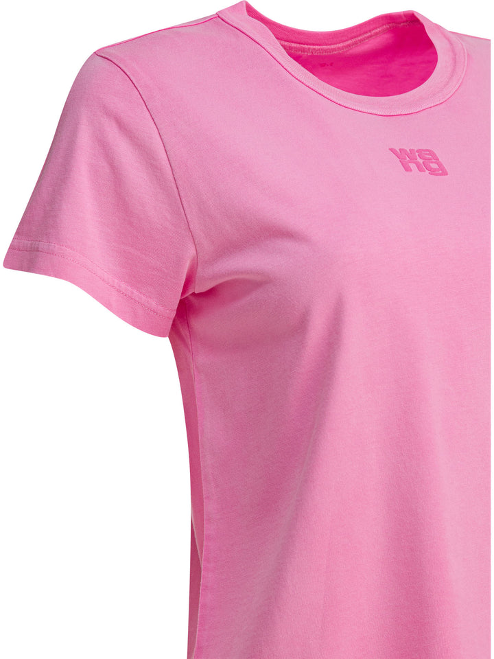 Alexander Wang Essential Jsy Shrunken Tee W/Puff Logo T-shirts - Pink | 6f81558ac6edb203fa49cecad81d60a2f548109e