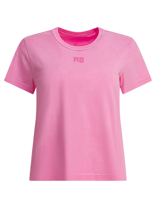 Essential Jsy Shrunken Tee W/Puff Logo T-Shirts Pink