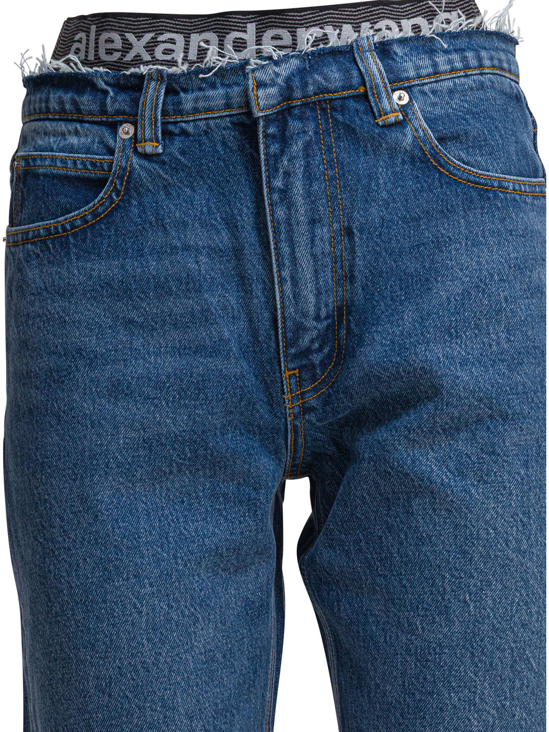 Alexander Wang Pre-Styled Ez Jean W/ Sporty Undie Jeans - Blue | 5cb26a24be6df91347f0d3267e9d1c0eadc2de31