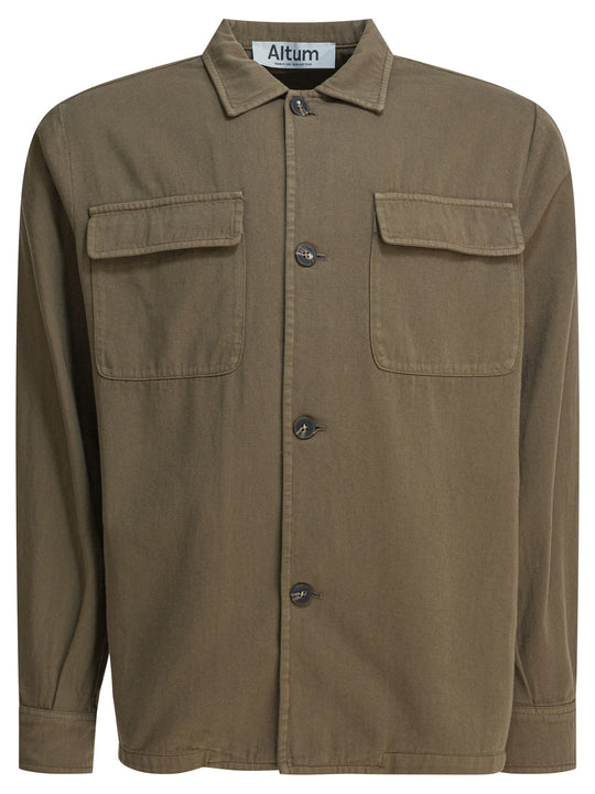 Cotton Overshirt Jacket Jackets And Coats Green