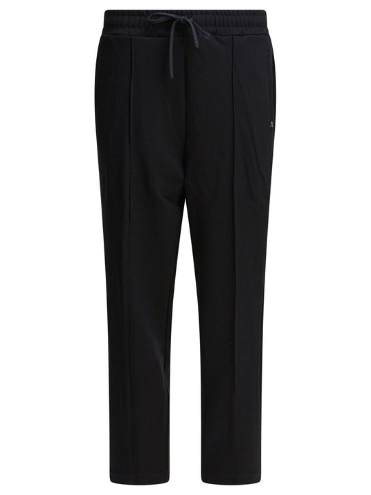 Pants With Elasticized Waist Trousers Black