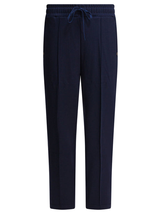 Pants With Elasticized Waist Trousers Blue