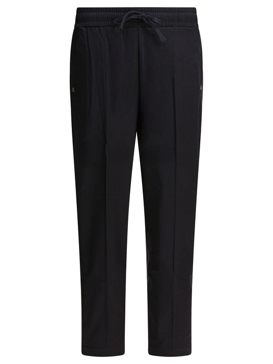 Pants With Elastic Waistband Trousers Black