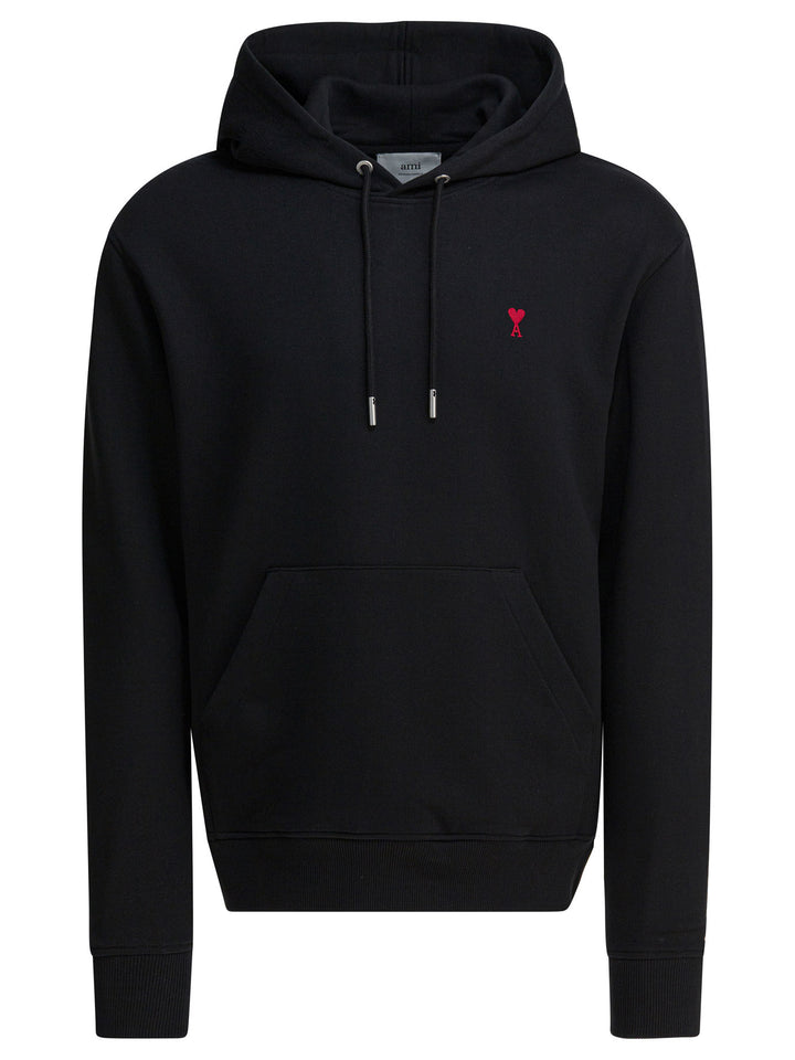 Ami Paris Ami De Coeur Sweatshirts - Black | 673e005c3ff44d742e6597b71a6b9c6b083d2d16