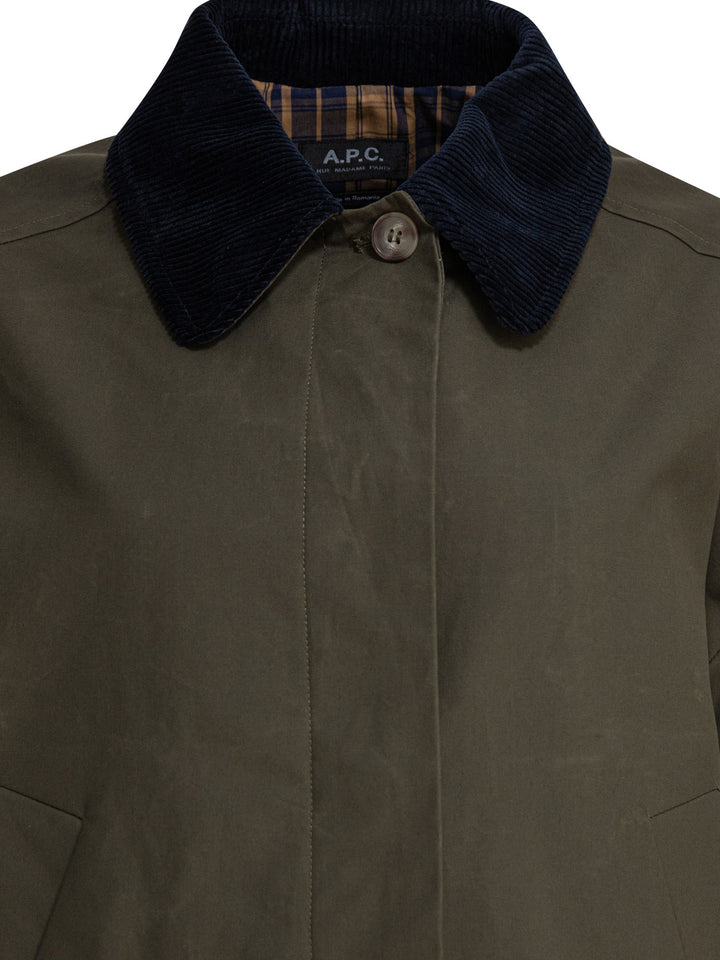 A.P.C. Becca Jackets and Coats - Green | f4d70bb93b74d29355d636a8c6d1693fac774328