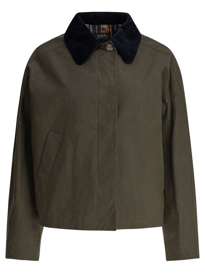 A.P.C. Becca Jackets and Coats - Green | 9dd5d60d8ed67ea6146d1dd4ffa8b47bad89e7a3