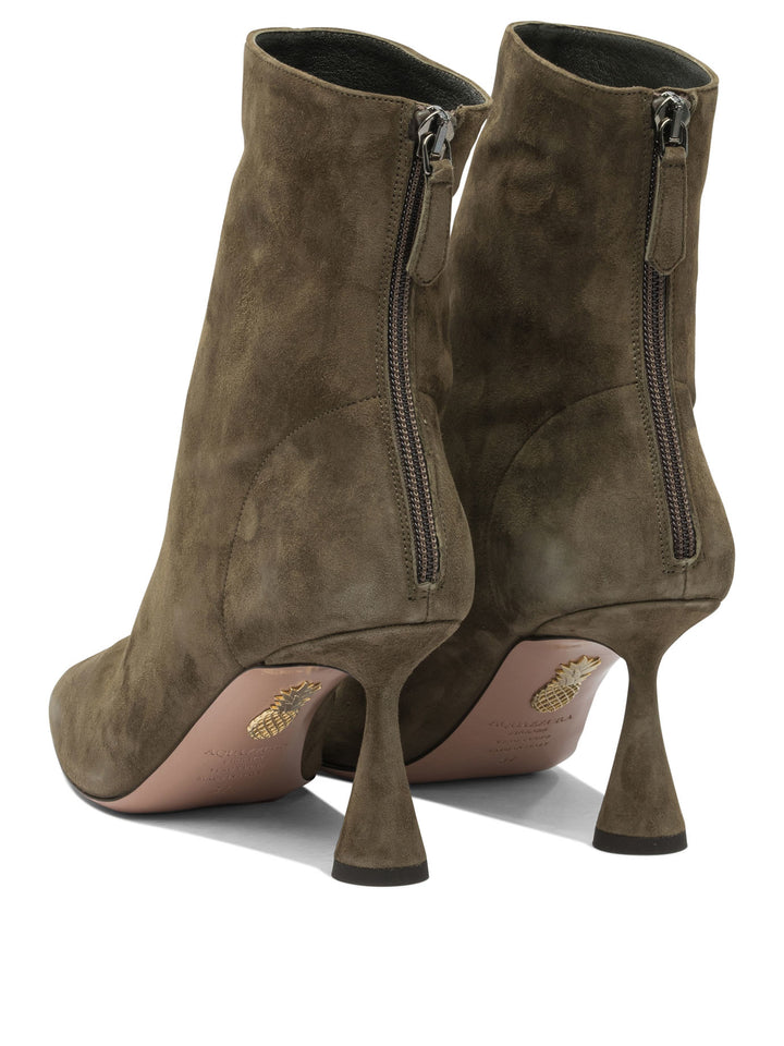 Aquazzura Amore 75mm Ankle Boots - Green | 70b531d88c170238f31ebca651211461f9b9923e
