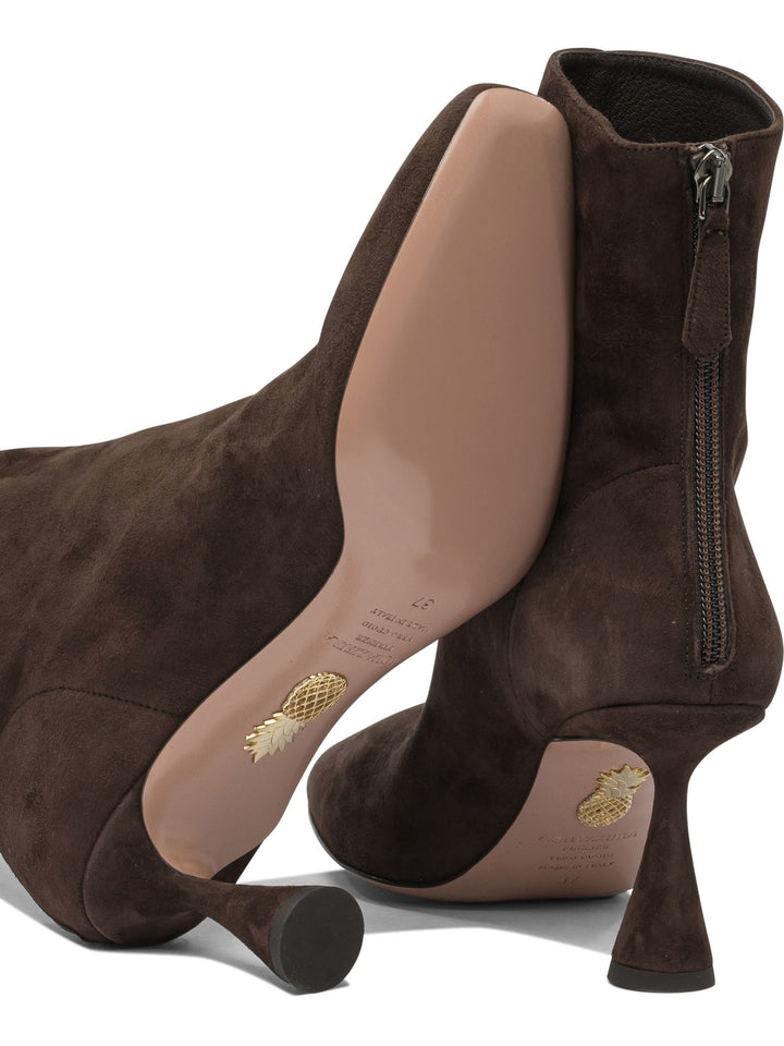 Aquazzura Amore 75mm Ankle Boots - Brown | 2eef734334b69fe9b316887af193b51463604ca9