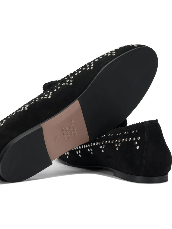 Aquazzura Skye Loafers & Slippers - Black | 9e52c813d3f13d94fdc81f0b20588c0a18c2e4e8