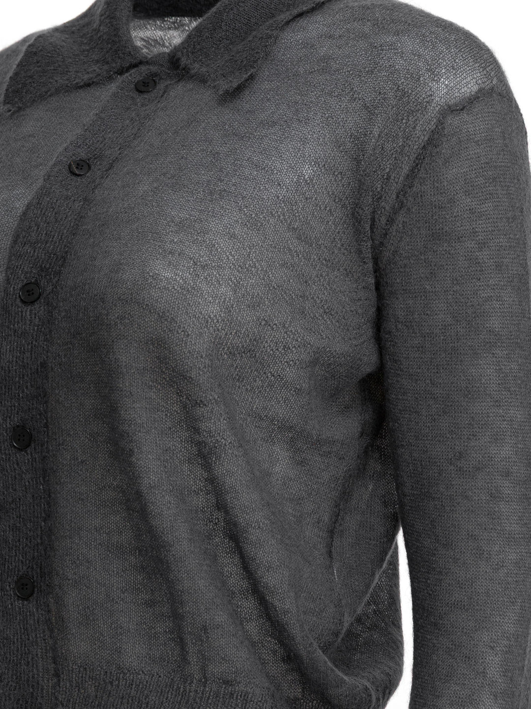 Auralee Mohair Wool Cardigan Knitwear - Grey | 578d404977fe89b91701f4f86abd2187ed05d281