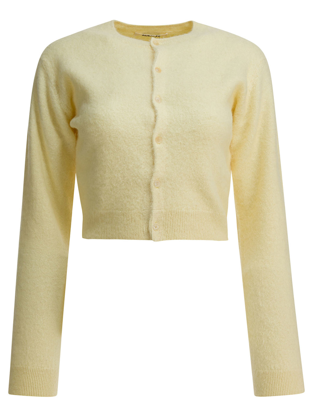Auralee Alpaca Cardigan Knitwear - Yellow | ab3c87a80bbe653c69431b606738357ec4ec489c
