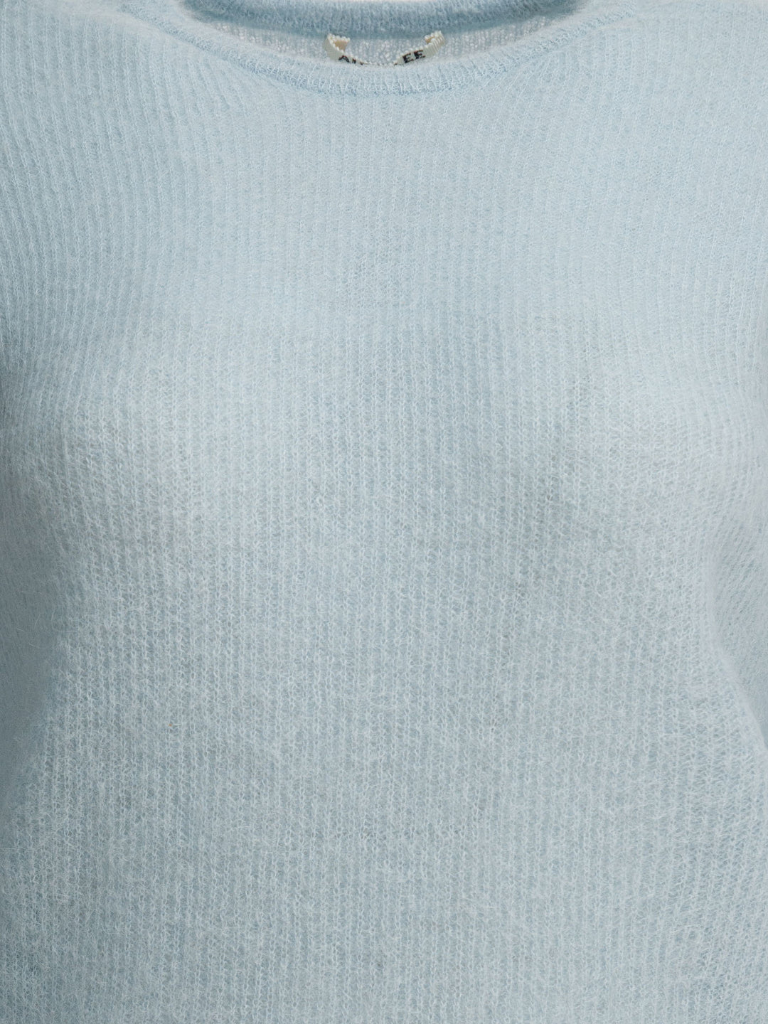 Auralee Alpaca Crewneck Sweater Knitwear - Light blue | b08227efc9b8768b027dad1977391d802fc4eecb