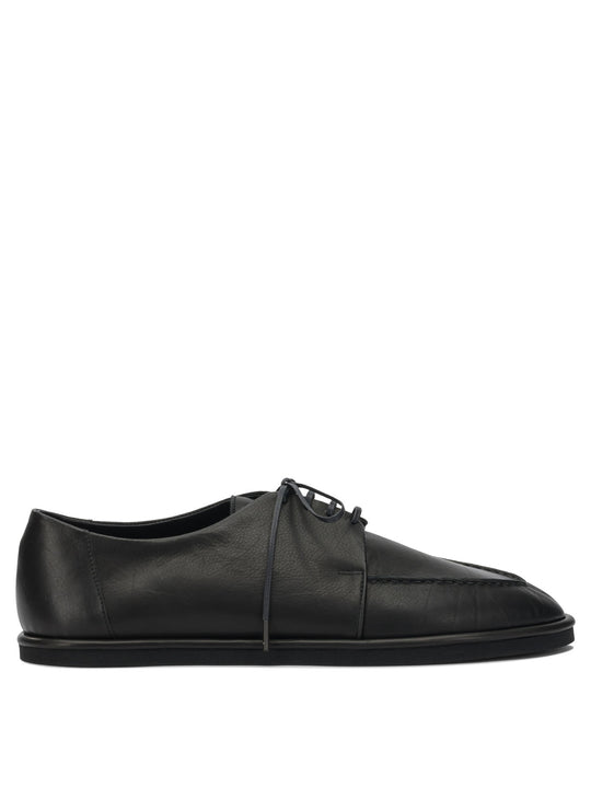 Leather Lace-Up Shoes Black