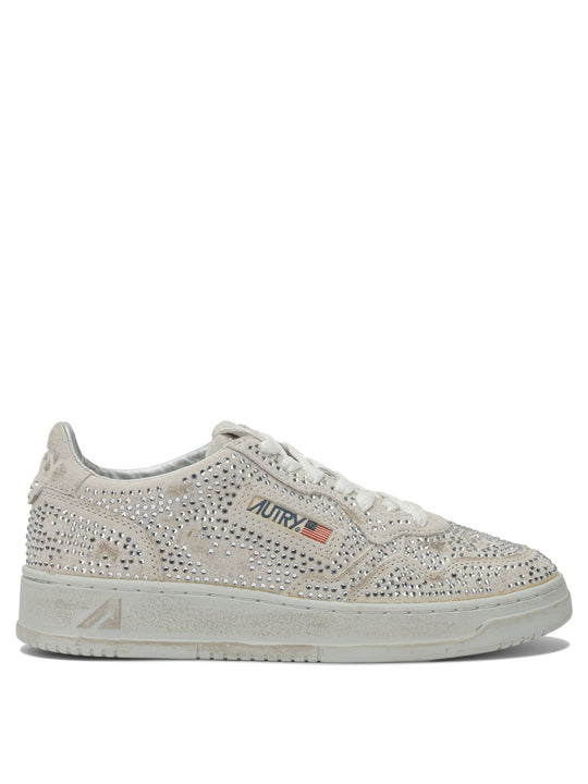 Medalist Low Crystal Sneakers & Slip-On White