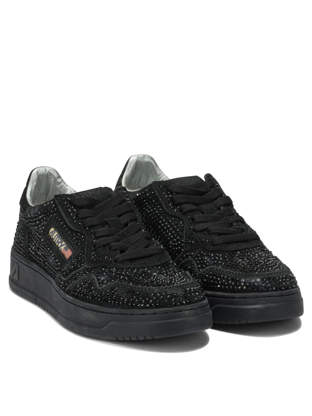 Autry Medalist Low Crystal Sneakers & Slip-On - Black | eca67cd69ec91ee8a213e4423aa43e23b4880371