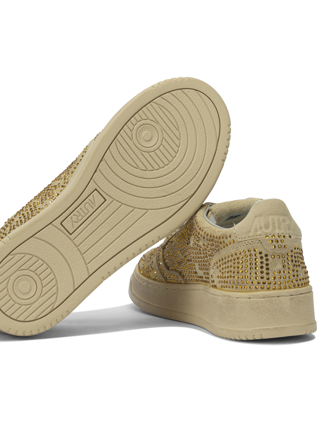 Autry Medalist Low Crystal Sneakers & Slip-On - Beige | 0404cfd3c1bca2364234a977f26a958350710acb