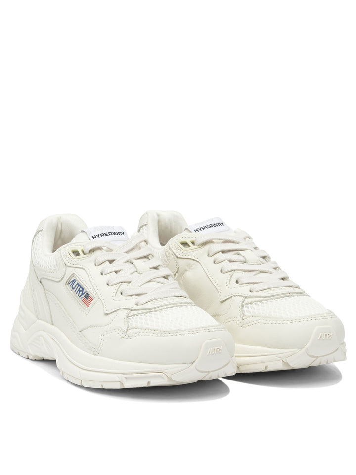 Autry Hyperway Low Wom Goat/Mesh Wiwht/Wiwht Sneakers & Slip-On - White | 0c3617d2049f3320cbafd88022953df7fd56bb67