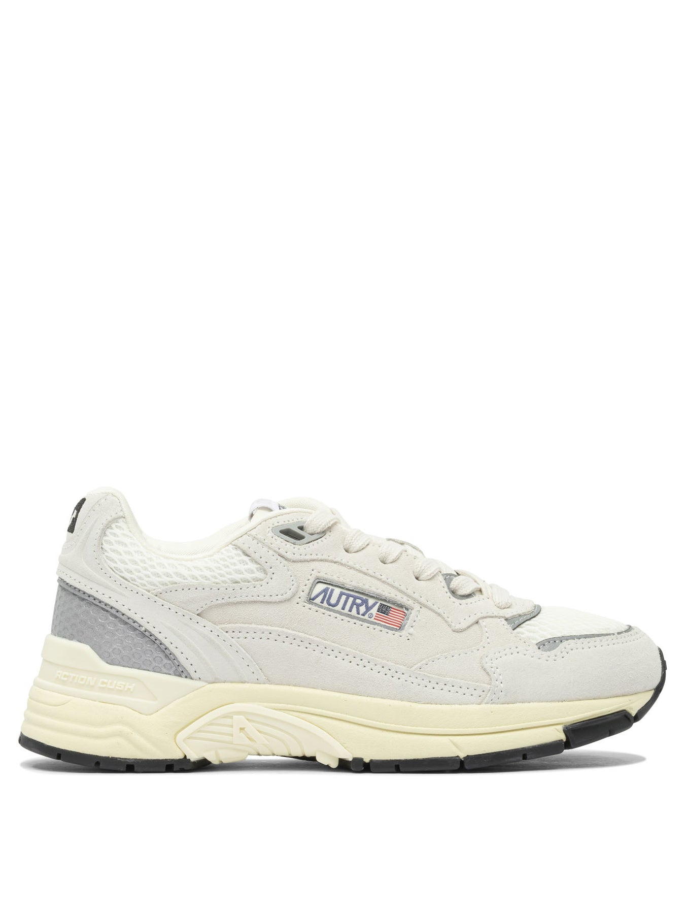 Autry Hyperway Low Wom Suede/Mesh Wht/Silv Sneakers & Slip-On - Grey | b21354195c9c7f13ca9cf67fb65643413a9551dc